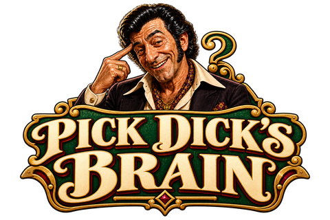 Pick Dick's Brain: Dick points to his temple beside a question mark