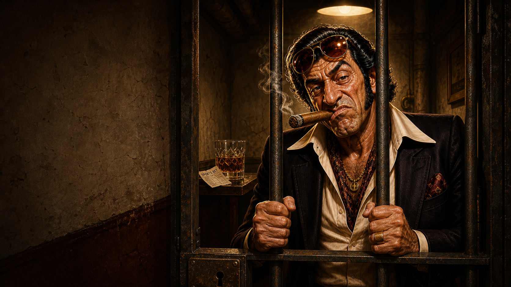 The canonical Dick Milkins character behind bars