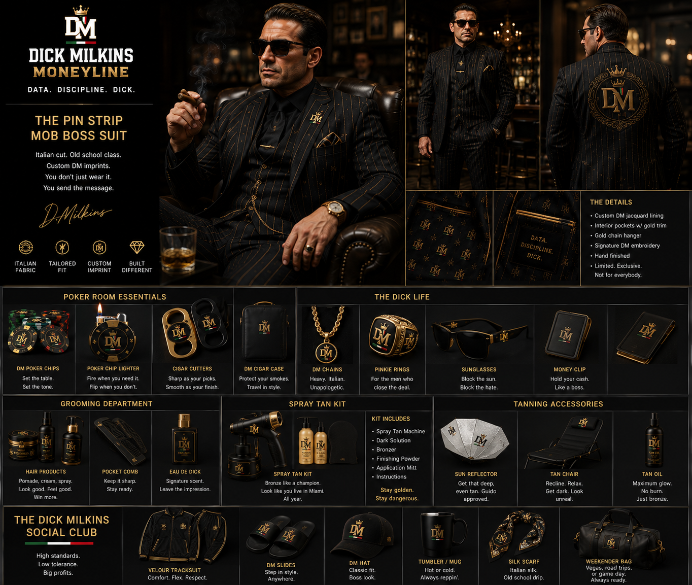 Dick Milkins Social Club merchandise preview